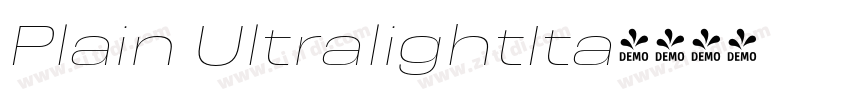 Plain UltralightIta字体转换